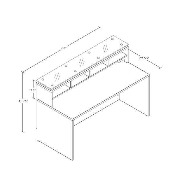 Standard height of store reception table